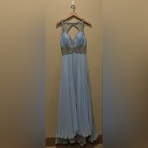 Fiesta Fashion light blue prom dress size small.